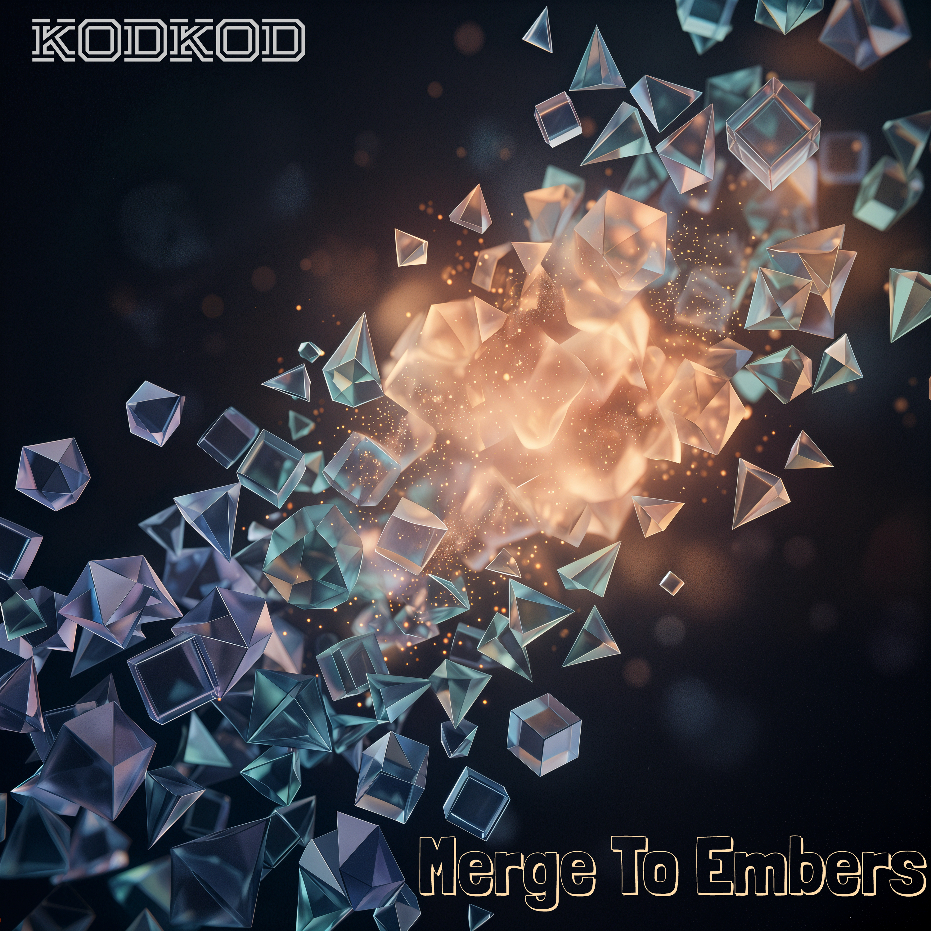 Merge to Embers cover art — KodKod melodic dubstep single